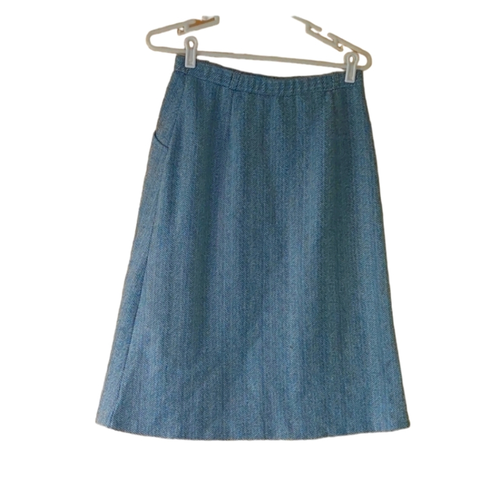 Vintage Fire Islander Stretchy Waist  Midi Winter Skirt Size 16